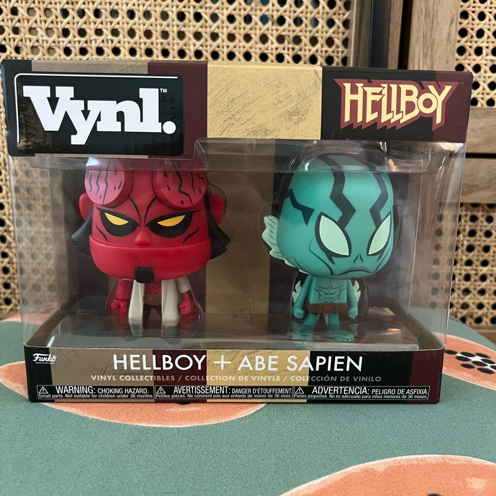 Funko Vynl Red Hellboy and Teal Abe Sapien Figures
